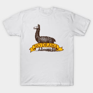 Vintage Llama No Drama cool design T-Shirt